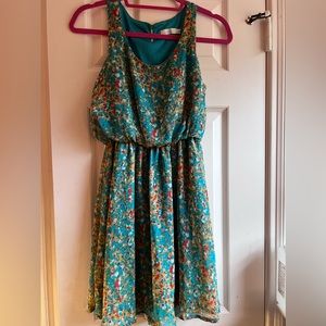Lush sleeveless flounce dress